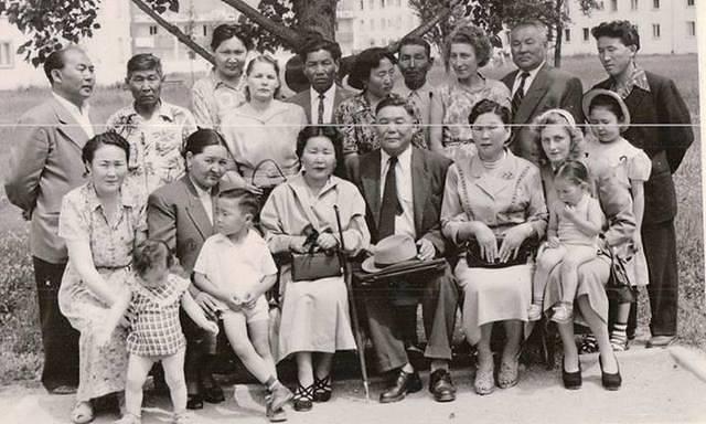 Picture of Kalmyks in Germany that did not come to US with the initial groups